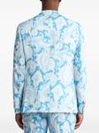 ETRO жаккардовый пиджак с цветочным узором, синий - фото 3