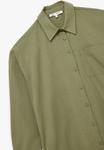 Блуза Koton Button-down blouse, Khaki - фото 3