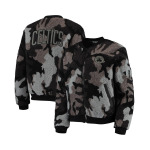 Женский черный бомбер Boston Celtics Camo Sherpa с молнией во всю длину The Wild Collective, черный - фото