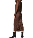 Сетчатое платье цвета «Toffee Brown» NU Denmark - фото 2