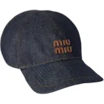 MIU MIU Original Design Leather, Textile Baseball Caps Women's Blue - фото