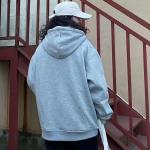 Свитшот унисекс Gwola, серый (с флисовой подкладкой и утепленный) - фото 6