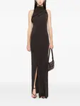 Платье с драпировкой Helmut Lang, коричневый - фото 2