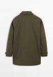 Пальто Massimo Dutti WATER-REPELLENT WINDPROOF, Khaki - фото 3