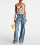 Майка крючком Missoni, Multi Blue, Brown Yellow White - фото 2