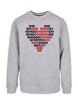 Толстовка F4NT4STIC I Love You 01001001 Binary Code Herz Valentinstag, Mottled Grey - фото