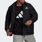 Стеганая куртка мужская черная Adidas, черный - фото 7