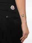Moncler поплиновые брюки с логотипом, черный - фото 5