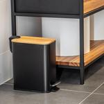 Кондинер для мусорных с бамбуковой крышкой 5л Kadax, черный - фото 5