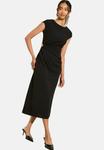 Платье Friends Like These REGULAR FIT-TAILORED TWIST FRONT HARDWARE MIDI , Black - фото