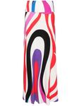 PUCCI длинная юбка с принтом Marmo, белый - фото