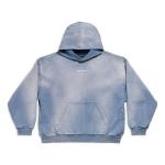 Толстовка back hoodie 'blue' Balenciaga, синий - фото