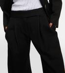 Широкие атласные брюки The Attico, черный - фото 4