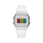 CASIO Ретро серия кварцевые часы с белым циферблатом на ремешке унисекс - фото