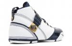Nike LeBron 5 White Navy Metallic Gold - фото 4