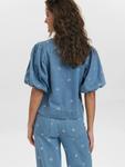 Блуза NÜMPH IBIZA, Blue Denim - фото 2