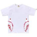Футболка BAPE ABC Camo Side Shark Tee, White/Pink - фото