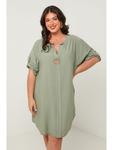 Платье до колена Curvy Lady, хаки - фото