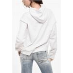 Хлопковая толстовка с капюшоном и монограммой Dsquared2, White - фото 2