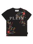 Футболка с логотипом Philipp Plein Junior, черный - фото