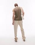 Topman прямые джоггеры в цвете stone - фото 4