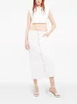 Лакированная юбка миди Multiflex Courrèges, белый - фото 2