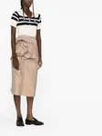Юбка миди с оборками MAISON MARGIELA, нейтральный - фото 2