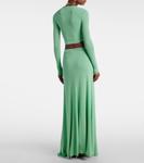 Укороченный топ с вырезом Rabanne, Pistchio - фото 3