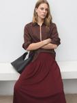 Таблица Gathered Midi Skirt Mango, Dark Red - фото 6