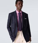 Шелковый галстук жаккард Charvet, Nvy Plum - фото 2