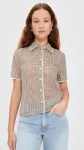 FRAME Women's The Houndstooth Top - фото 2
