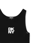 Платье с логотипом Dkny Kids, черный - фото 3