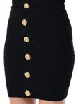 Юбка на пуговицах Balmain, черный - фото 3
