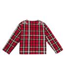 Рубашка из хлопка в клетку тартан Kenzo Kids, красный - фото 4