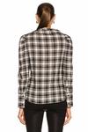 Рубашка Rory Plaid Poplin Cutout Draped Shirt In Black Plaid JONATHAN SIMKHAI - фото 3