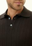 Поло BARTO STRIPE Oscar Jacobson, коричневый - фото 4