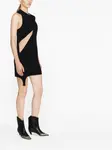Платье из джерси с вырезами Courrèges, черный - фото 3