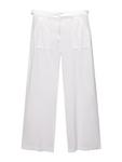 Тканевые брюки Pull&Bear Wide leg Pants, белый - фото