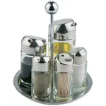 Набор графинчиков APS, (набор, 6 шт.), цвет silberfarben/transparent - фото