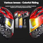 Шлем мотоциклетный Dirertys Bluetooth, розовый / синий - фото 6