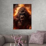 Картина на холсте Hustling Sharks Fire Ape III, оранжевый - фото 4