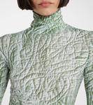 Боди из джерси с принтом Mm6 Maison Margiela, цвет iguana - фото 4