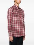 Клетчатая рубашка Brioni, красный - фото 3