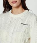 Джемпер женский Guess Jeans вязаный с узором, белый - фото 4