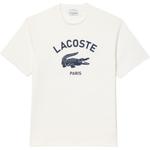 Футболка с принтом логотипа LACOSTE, белый - фото