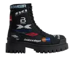 Ботинки Balenciaga Combat Strike Boot 'Worn-Out - Black Allover Print', черный - фото