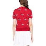 Топ Short sleeve Rib cuff Tee THOM BROWNE, красный - фото 5