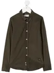Рубашка на пуговицах Paolo Pecora Kids, зеленый - фото