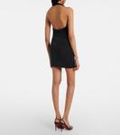 Облегающее мини-платье-бюстье из джерси Balmain, Gris Fonce/Or - фото 3