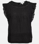 Хлопковый топ Galia с оборками POUPETTE ST BARTH, черный - фото